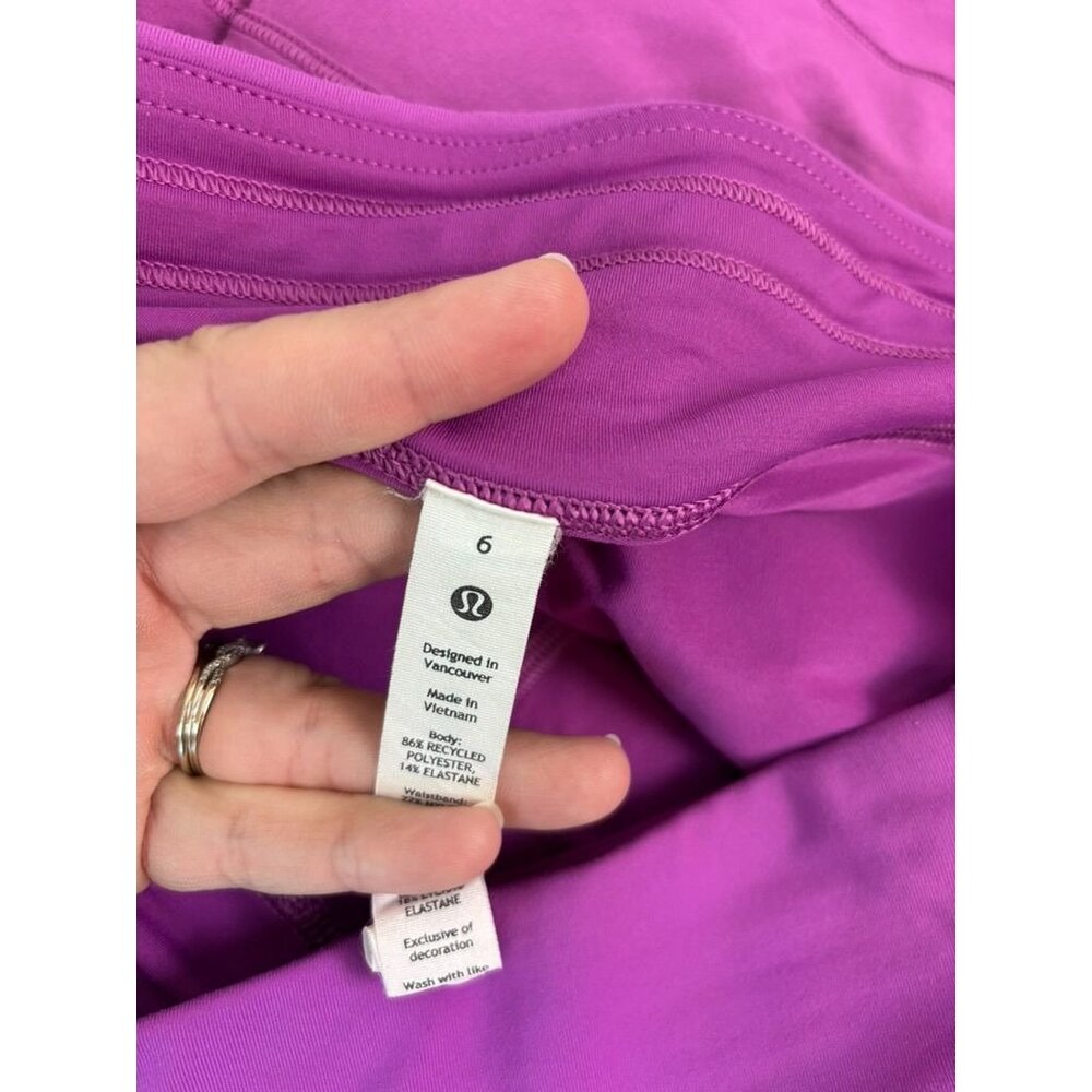 Lululemon women's 6 vivid plum pace‎ rival tennis athletic skort pleated back - Picture 7 of 8